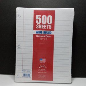 School Notebook Paper 500 Sheets NORCOM (10½ X 8")